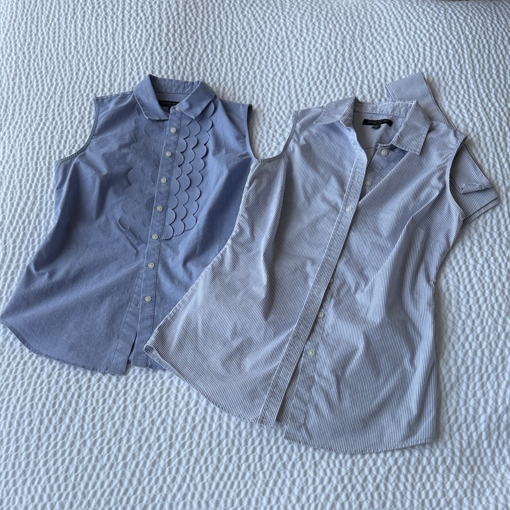 Banana Republic Blue and White Button Down Shirts